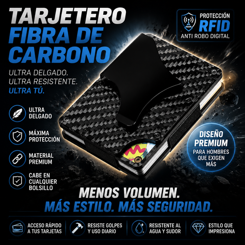 TARJETERO FIBRA DE CARBONO